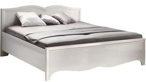 Casa Padrino Luxus Jugendstil Doppelbett Weiß 168 x 209,1 x H. 86 cm - Elegantes Massivholz Bett - Barock & Jugendstil Schlafzimmer Möbel
