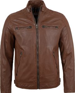 MADDOX - Herren Lederjacke Lammnappa mittelbraun : 58