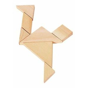 goki HS008 Puzzle, Tangram, natur (1 Stück)