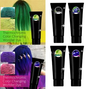 4 stk Einweg-Haarfarbe Farbwechsel Haarfärbemittel-Thermochrome Farbwechselnde Creme 60ml Bunt Haarfärbemittel-Farbcreme