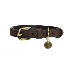 Kentucky Dogwear Hunde Halsband Velvet Leather Lederhalsband Braun XXS (31cm)