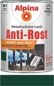 Alpina Metallschutz-Lack Anti-Rost 750 ml dunkelgrün glänzend