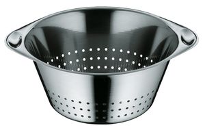 WMF Gourmet Sieb Edelstahl 24 cm, Seiher mit großen Löchern, Nudelsieb, Küchensieb, Cromargan Edelstahl, spülmaschinengeeignet