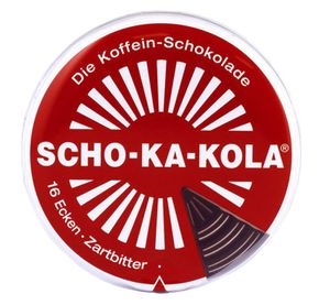 SCHO KA KOLA die Dose mit 16 Ecken Zartbitterschokolade 100g