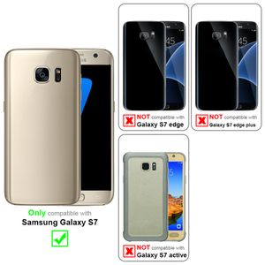 Cadorabo Schutzhülle für Samsung Galaxy S7 Hülle in natur 360° Etui Full Body Handyhülle Cover Case
