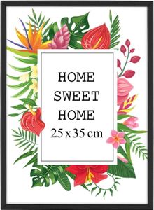 MG Design rám B4 25 x 35 cm - farba čierna, z dreva, s akrylovým sklom - na vertikálne alebo horizontálne zavesenie, bez pozadia, na fotografie