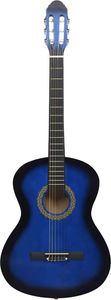 vidaXL 12dílná sada klasické kytary pro začátečníky Blue 4/4 39"