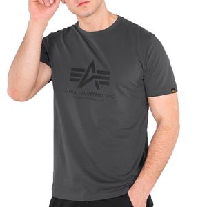 Alpha Industries Herren T-Shirt Basic T-Shirt, Größe:M, Farben:greyblack/black