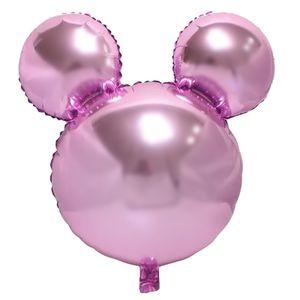 Folienballon Maus, Mouse, rosa, ca. 45 cm, für Luftbefüllung