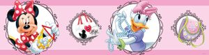 Disney selbstklebende Tapetenbordüre Minnie Maus & Daisy Duck Rosa - 600006 - 14 x 500 cm