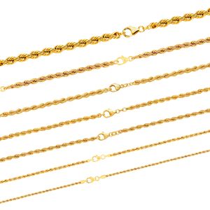 Goldkette Kordelkette Länge 45cm - Breite 3,2 mm - 585 - 14 Karat Gold