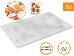 6x Marmor Schneidebrett Frühstücksbrettchen Brettchen Servierplatte Unterlage