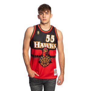 Basketbalový dres Mitchell & Ness Atlanta Hawks #55 Dikembe Mutombo scarlet Swingman Jersey - XL