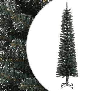 vidaXL Künstlicher Weihnachtsbaum mit Ständer Schlank Grün 180 cm PVC