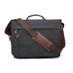 Businesstasche Aktentasche Männer Handtasche, Schultergurt, Bürotasche oder Schultasche (Schwarz)