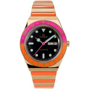 Timex Damen Analog Armbanduhr Q Malibu Mehrfarbig/Edelstahl TW2U81600