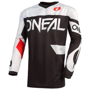 Oneal Element Racewear Motocross Jersey Farbe: Schwarz/Weiß, Grösse: XL