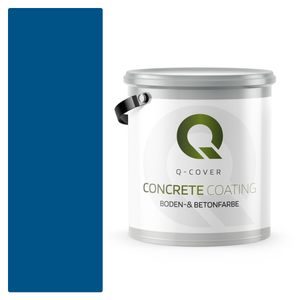 Q-COVER Bodenfarbe Betonfarbe Garagenboden Bodenbeschichtung für Innen- und Außenflächen Kellerfarbe Fußbodenfarbe Blau 2,5L