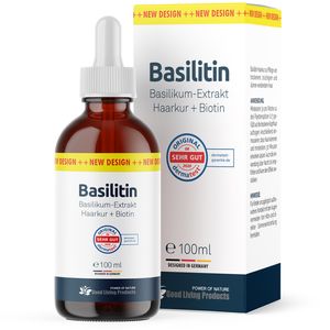 Basilitin Haarkur | Basilikum-Extrakt Haarkur mit Biotin für dünnes oder trockenes Haar (1 x 100ml) 1x