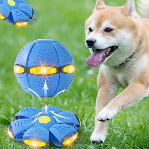 Haustierspielzeug Hundespielzeug Fliegende Untertasse Ball, LED Fliegender Ball, Hundespielzeugball (Blau)