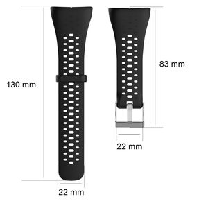 Silikon-Ersatzarmband kompatibel mit Polar M400/M430, Laufende Uhren Sportband für Männer Frauen,Schwarz
