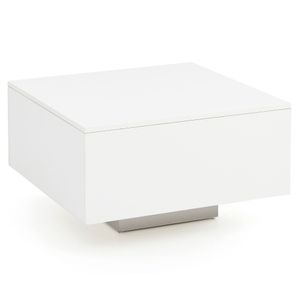 WOHNLING konferenčný stolík WL5.832 drevo 60 x 60 x 35,5 cm drevotrieska, konferenčný stolík do obývačky moderný, stolík štvorcový biely, dizajnová pohovka stolík do obývačky, biely konferenčný stolík do obývačky