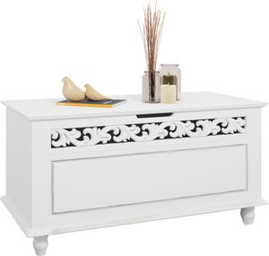 CASARIA® Holztruhe Jersey mit Deckel groß klappbar XXL Stauraum Sitzbank Truhe Holzkiste Schatztruhe Box Schuhbank Truhenbank Wäschetruhe weiß 80x40cm CASARIA® Holztruhe Jersey mit Deckel groß klappbar XXL Stauraum Sitzbank Truhe Holzkiste Schatztruhe Box Schuhbank Truhenbank Wäschetruhe weiß 80x40cm