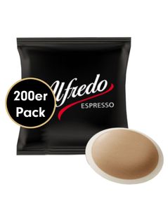 Kaffeepad-Sparpaket von Alfredo Espresso, 200 Stück