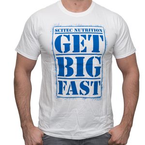 Scitec Nutrition T-Shirt 'GET BIG FAST' Fitness & Bodybuilding, Größe:L