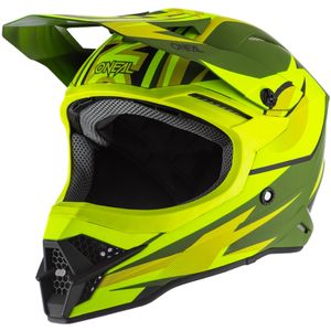 O'NEAL Motocross Helm 3SRS Riff 2.0, Olive Neongelb, S