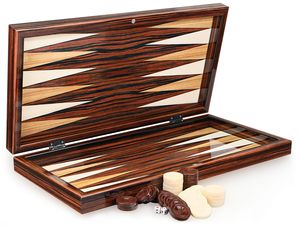 Krásný ebenový vzhled klasického backgammonu XXL Tavla