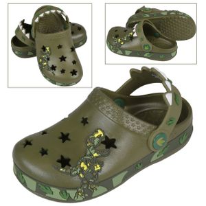 Dinosaurier grüne Crocs für Jungen, leichte Flip-Flops für Jungen 24 EU / 7 UK