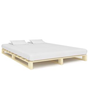 vidaXL Paletová postel z masivního dřeva borovice 140×200 cm
