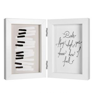 Henzo Fotorahmen - Piano Double Swing - Collagerahmen für 2 Fotos - Fotoformat 10x15 cm - Weiß