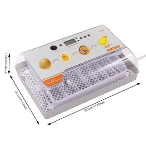 20 Eier vollautomatische intelligente Brutmaschine digitaler Inkubator Temperaturregelung Brutautomat (grau,weiß)