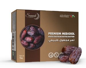 Sunnah Shop® Jumbo Medjool Datteln aus Palästina 1 KG - Extra Large Medjoul | Königsdatteln aus frischer Ernte | Einzigartiger Karamell-Geschmack