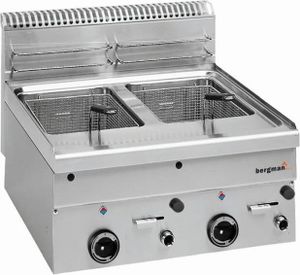 Bergman Profilline Plus 600 Gas-Fritteuse 8 + 8 Liter-14,8 Kw