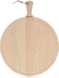 Boska Servierbrett Rund Amigo XL / für Pizza, Käse oder Tapas / 42 cm / Holz / Braun