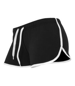 Urban Classics Ladies French Terry Hotpants Frauen Kurze Jogginghose, Größe: M; Farbe: Black/White