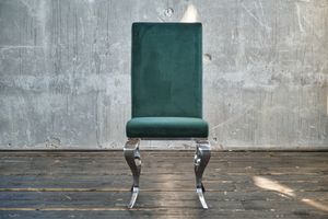 KAWOLA Esszimmerstuhl Stuhl Barock Velvet verschiedene Farben LEIA grün