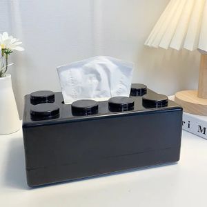 Taschentuchbox Kosmetiktücherbox Taschentuchspender Klemm Bausteine schwarz