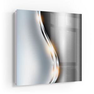 DEQORI Schlüsselkasten Glasfront weiß rechts 30x30 cm 'Elegantes Vektordesign' Box