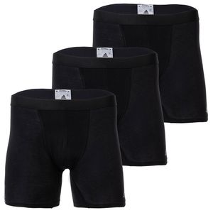 adidas Herren Boxershorts, 3er Pack - Boxer Briefs, Active Flex Cotton, Logo, 3 Streifen Schwarz L