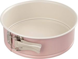 Dr. Oetker Springform Ø 20 cm mit Flachboden, runde Kuchenform aus der Serie "Modern Baking - Retro Design" mit zweifarbiger, keramisch verstärkter Premium-Antihaftbeschichtung (Farbe: Rosa/Creme)