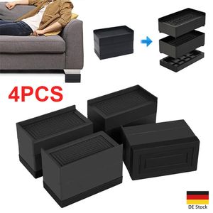 4pcs 7.5cm L-Form Heavy Duty Bett- und Möbelerhöhung Tischbeine PC Möbelfüße Schrankfuß Für Tisch Stuhl Schrank Bett schwarz