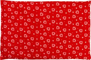 Dinkelkissen 30 x 20 cm, Herzen-rot - Als Wärmekissen & Kältekissen - Dinkel Körnerkissen für Mikrowelle und Backofen - 30x20cm
