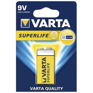 9 Volt Block VARTA ''Superlife'' Zink-Chlorid, 9V, 1er-Blister
