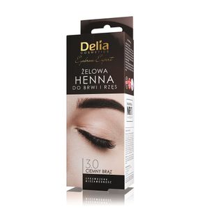 Delia Cosmetics Henna Augenbrauen-Gel dunkel braun, 15ml