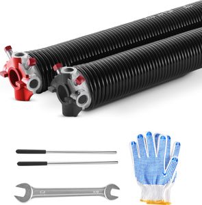 VEVOR Garagentor-Torsionsfeder (φ5,54 x φ50,8 x 668 mm) 16000 Zyklen, schwarze Beschichtung, zum Austausch, Garagentorfeder