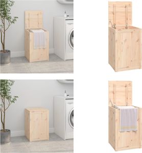 vidaXL Wäschetruhe 44x44x66 cm Massivholz Kiefer - Wäschetruhe - Wäschetruhen - Wäschebox - Wäschekorb